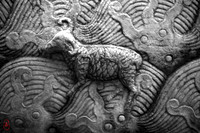 basso-relievo. sheep